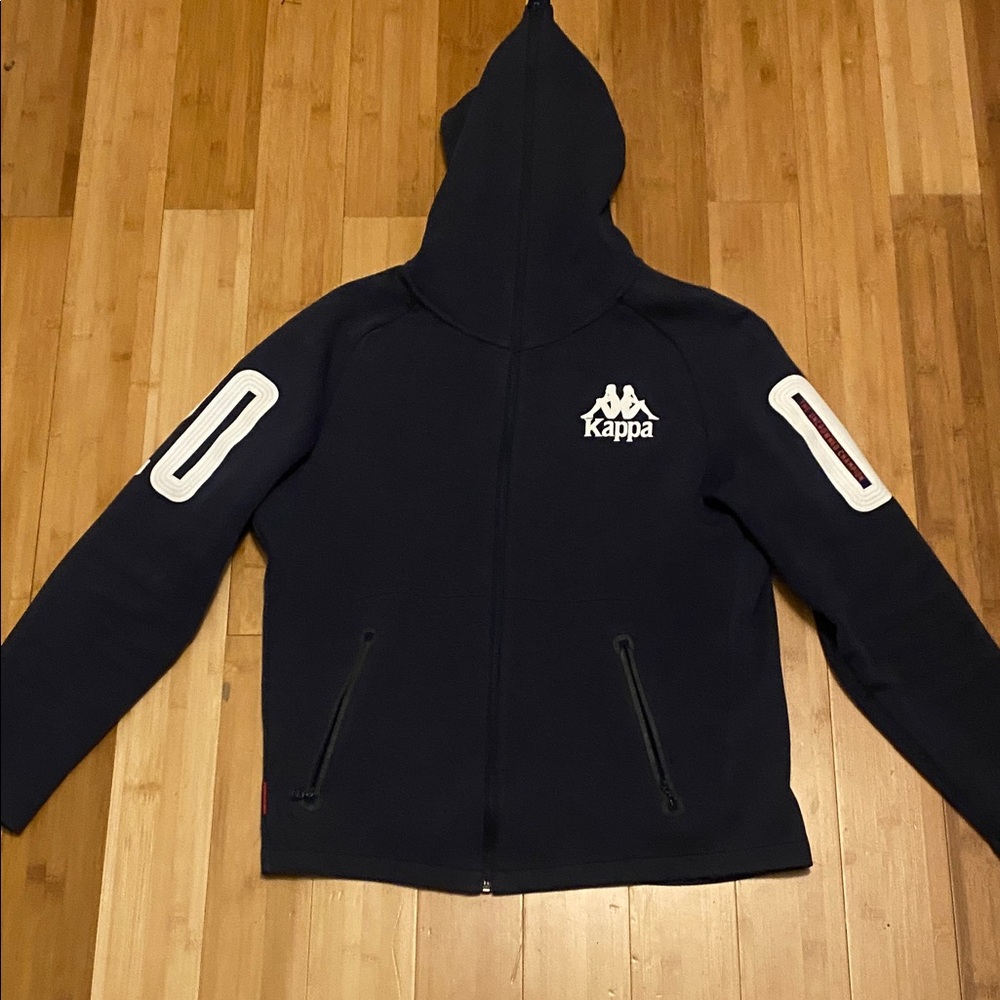Kappa Dark Blue Zip-Up Hoodie with White Logo
Rare